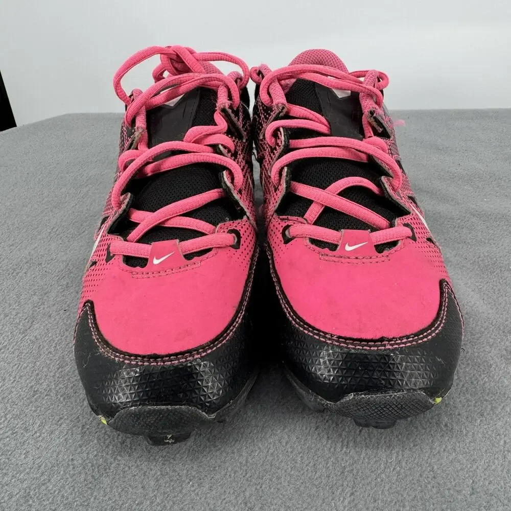 Nike Hyperdiamond Keystone GS Softball Cleats Pink Black Girls Size 4Y